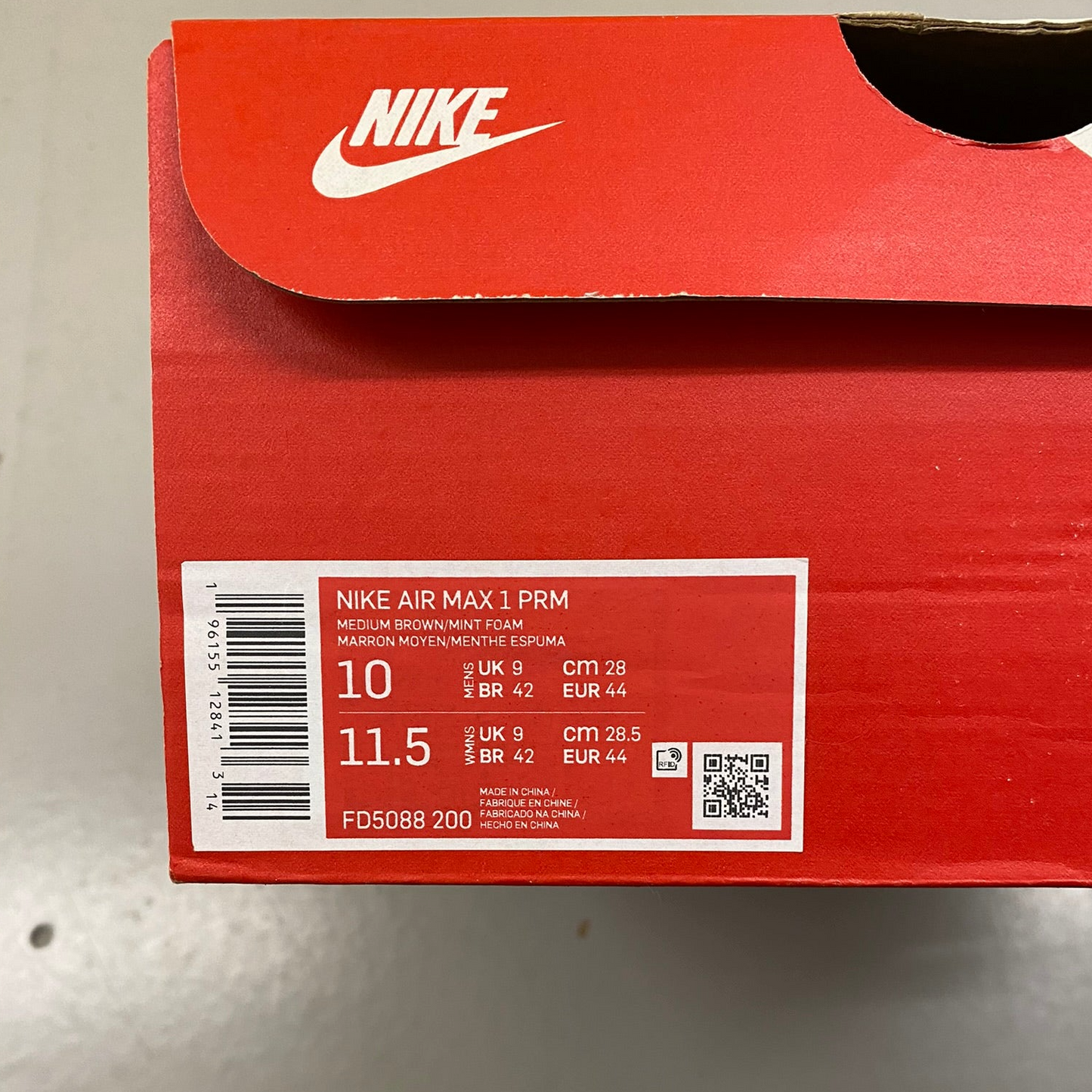 Nike Air Max 1 Crepe Hemp UK9