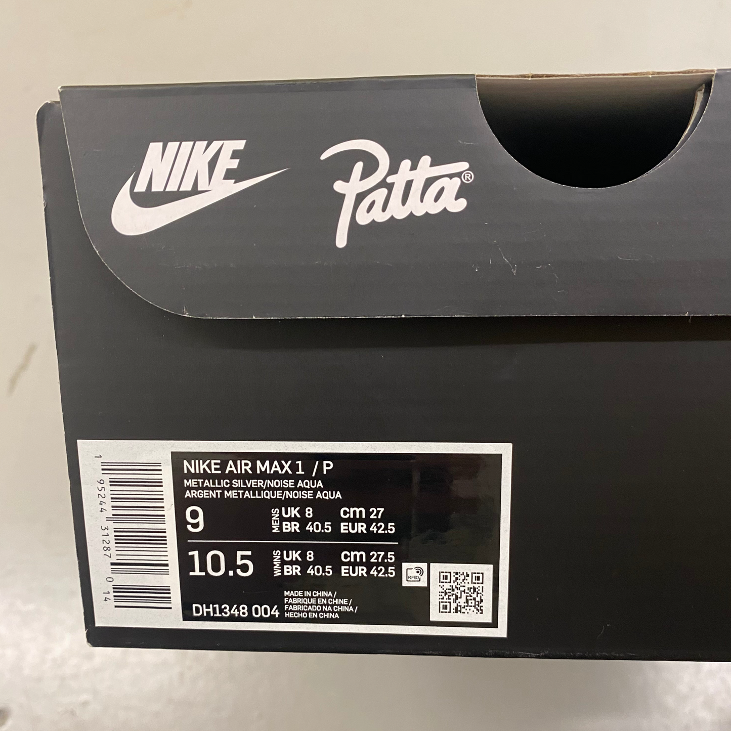 Nike Air Max 1 Patta Waves Noise Aqua (With Bracelet) UK8